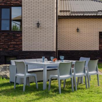 Цвет пластика: светло-серый/Цвет подушек:светло-серый