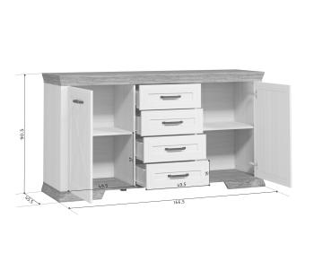 Комод БРВ Мебель MARSELLE KOM2D4S