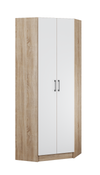 Дуб сонома/Белый с тиснением древесные опоры