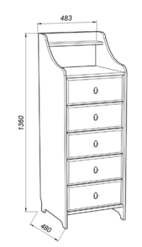 Комод Гуд Лакк Вествик 5