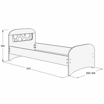 Кровать односпальная 80х190 FANT Омега 16 без основания