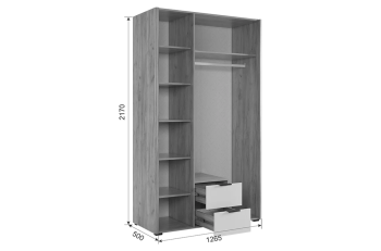 Шкаф трехдверный Мебельсон Адам