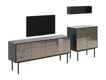 Корпус - Черный, Фасад - зеркало бронза