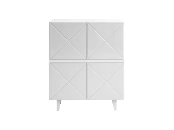 Корпус - Белый, Фасад - Стекло белое