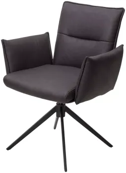 Темно-серый экокожа Maison 99# / Черный