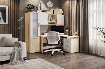 дуб сонома/белый