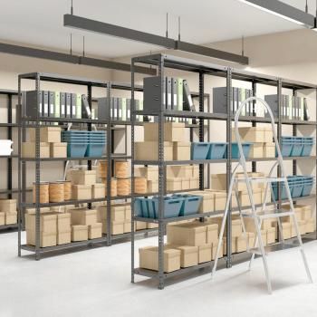 Стеллаж металлический BRABIX ГРАФИТ MS KD-180/30/70-5