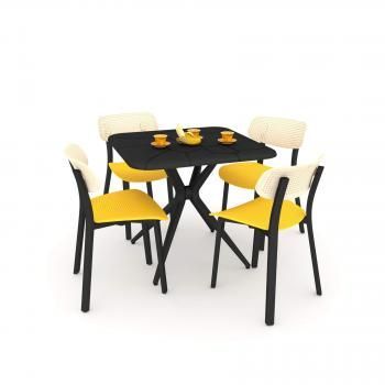 Черный/Бежевый/Желтый