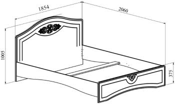 Кровать Compass Ассоль АС-114К (2000x1800)