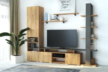 Стенка в гостиную Арника Лофт-2