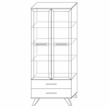 Шкаф-витрина Кураж Вега Скандинавия 800