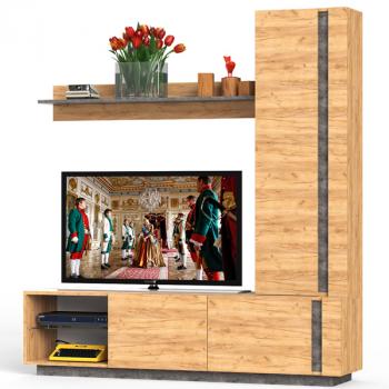 Дуб крафт золотой/камень тёмный