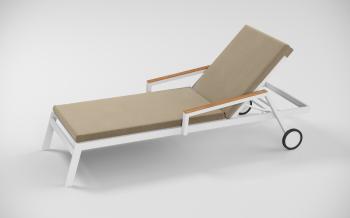 каркас белый / текстилен белый / подушка бежевая