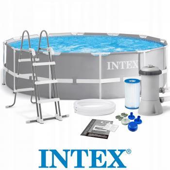 Каркасный бассейн Intex Prism Frame  с фильтром-насосом и лестницей 8592л