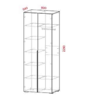 Шкаф двухдверный Атлант Харди