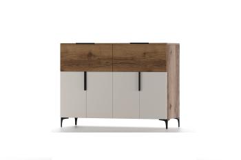 Дуб Делано Темный / Супермат Джелато (белый)