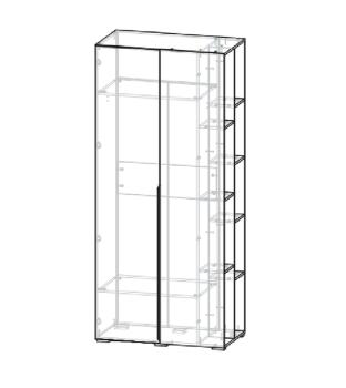 Шкаф двухдверный Атлант с нишей