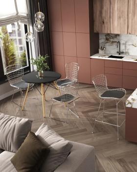 Стул полубарный с низкой спинкой STOOL GROUP Bertoia