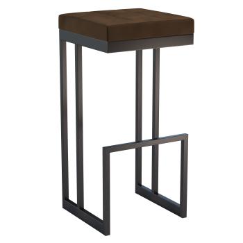 Велюр киото шоколад/металл черный