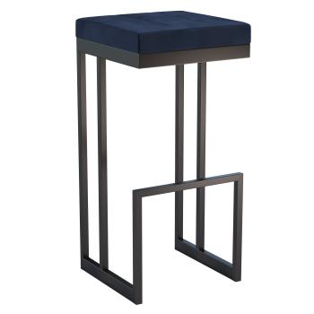 Велюр киото нэви/металл черный