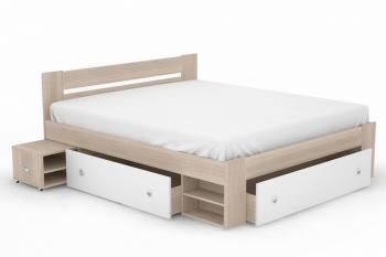 Дуб сонома/Белый