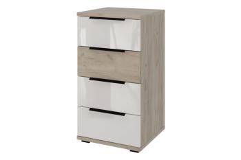 Дуб крафт/Белый глянец