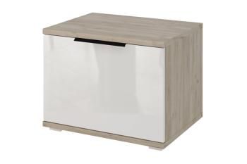 Дуб крафт/Белый глянец