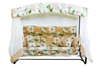 Качели садовые 3-х местные Мебельторг Турин Премиум FLOWER