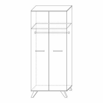 Шкаф для одежды Кураж Вега Скандинавия 800