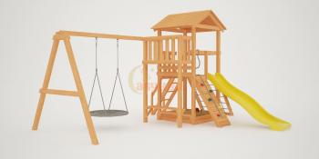 Детская площадка Савушка Мастер 2 с качелями Гнездо 1 метр