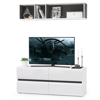 Корпус: Белый/Чёрный/Фасады: Мдф Белый Глянец