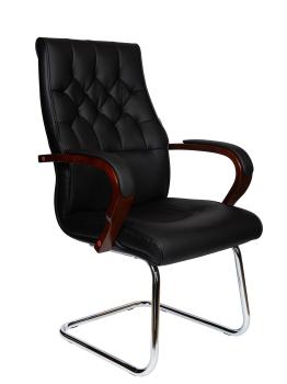 Дерево/Черная кожа