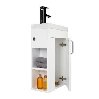 Тумба с умывальником подвесная IDDIS Torr 40 см полки слева