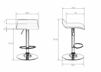 Стул барный Dobrin TOMMY BLACK