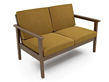 Орех/Велюр горчичный