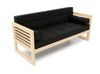 Сосна/Велюр черный