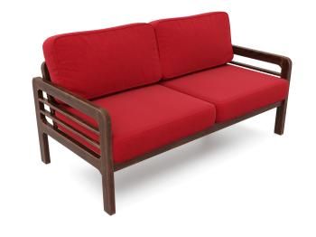 Орех/Велюр красный