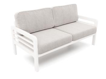 Белая эмаль/Рогожка серая