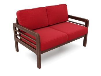 Орех/Велюр красный