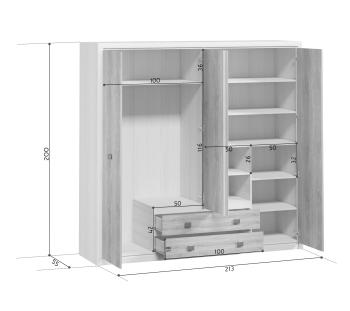 Шкаф БРВ Мебель КОЕН SZF4D2S