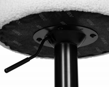 Табурет барный DOBRIN TEDDY BLACK белый букле 13