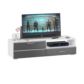 Корпус Белый/Фасады Мдф Графитово-Серый Глянец