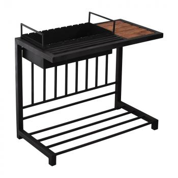 Мангал стационарный BOYSCOUT ЛОФТ со столиком и дровницей 930х510х1000 /1