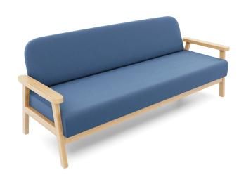 Береза/Велюр голубой