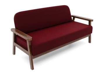 Орех/Велюр бордовый