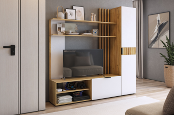 дуб крафт золотой/белое дерево