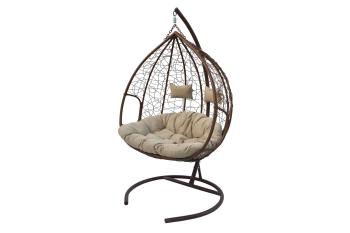 Основание коричневый/Корзина бежевая/Подушка бежевая