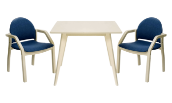 Слоновая Кость/Рогожка Синий