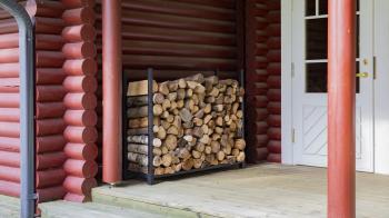 Дровница металлическая CONCRETIKA с чехлом