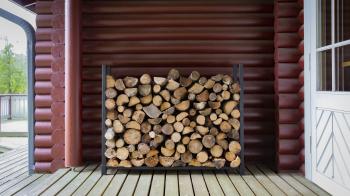 Дровница металлическая CONCRETIKA с чехлом